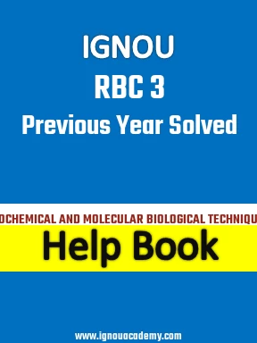 IGNOU RBC 3 Previous Year Solved Question Paper